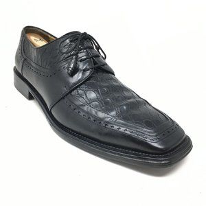 Mezlan Oxfords Shoes Size 9.5 Black Crocodile